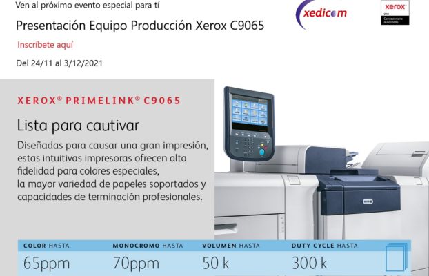 Evento: Presentación Equipo Producción Xerox PrimeLink C9065